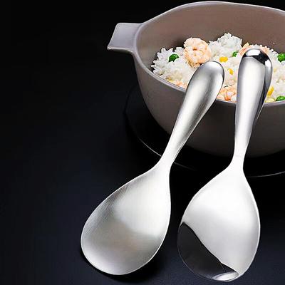 Thicken Stainless Steel Rice Spoon Japanese Style Long Handle Rice Cooker Spatula Buffet Serving Scoop Kitchen Utensils For Home