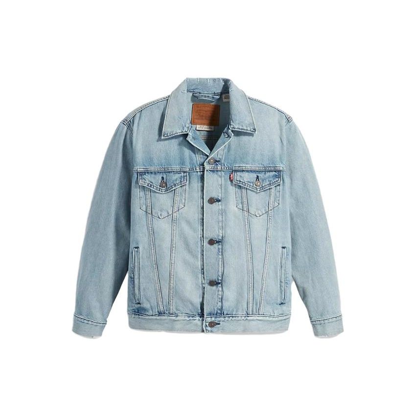 

Levis Свободная Однотонная Куртка с Заостренным Воротником и Однобортной Застежкой, с Длинным Рукавом, Мужские куртки, Синяя A5782-0002 S