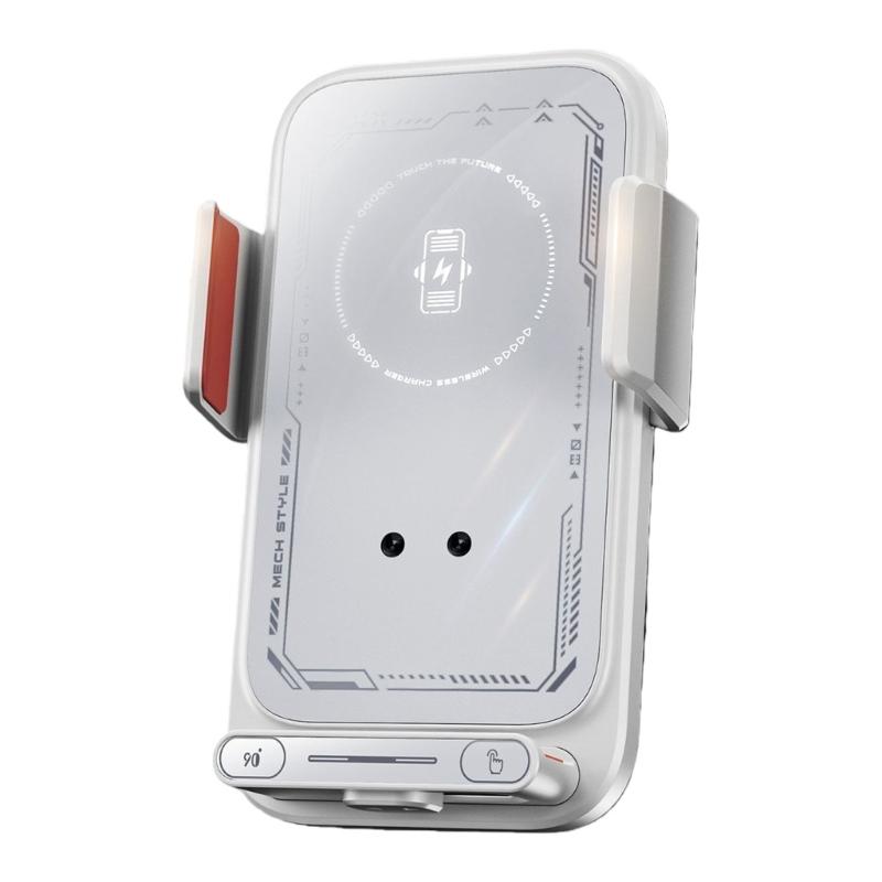 Wireless Car Chargers, 15W Fast Charging, Auto Clamping Car Phone Mount, Cellphone Holder Chargers Station