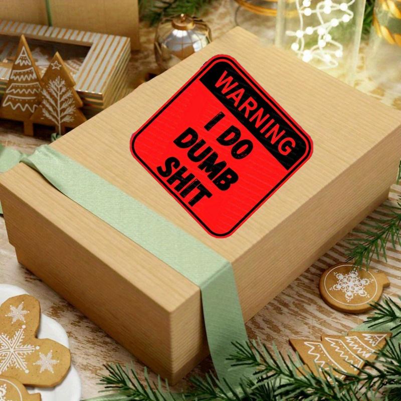 Warning I Do Dumb Shit Sticker, Funny Sign Decal Durable for Laptop, Car,Skateboard & More Perfect for Teens, Adults, Creative Decor & Gifting