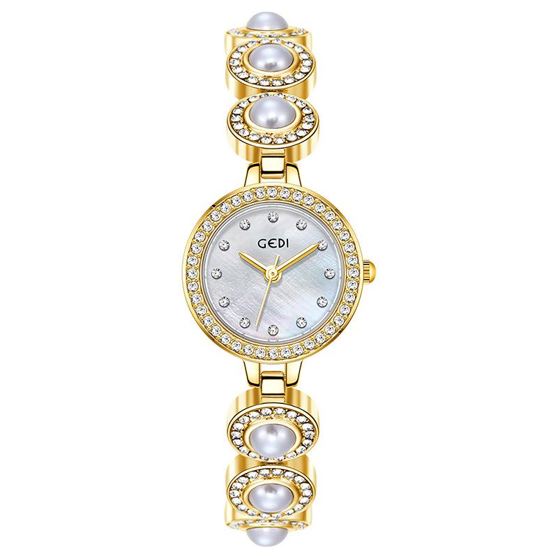 

New Chinese Bracelet Watch Niche High Value Light Luxury Bead Women S Watch High Sense Fritillary Face Quartz Watch