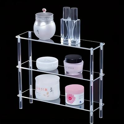 Acrylic Multi Functional Display Stand Desktop Perfume Organizer Transparent Layered Shelf Collectibles Model Stand Holders