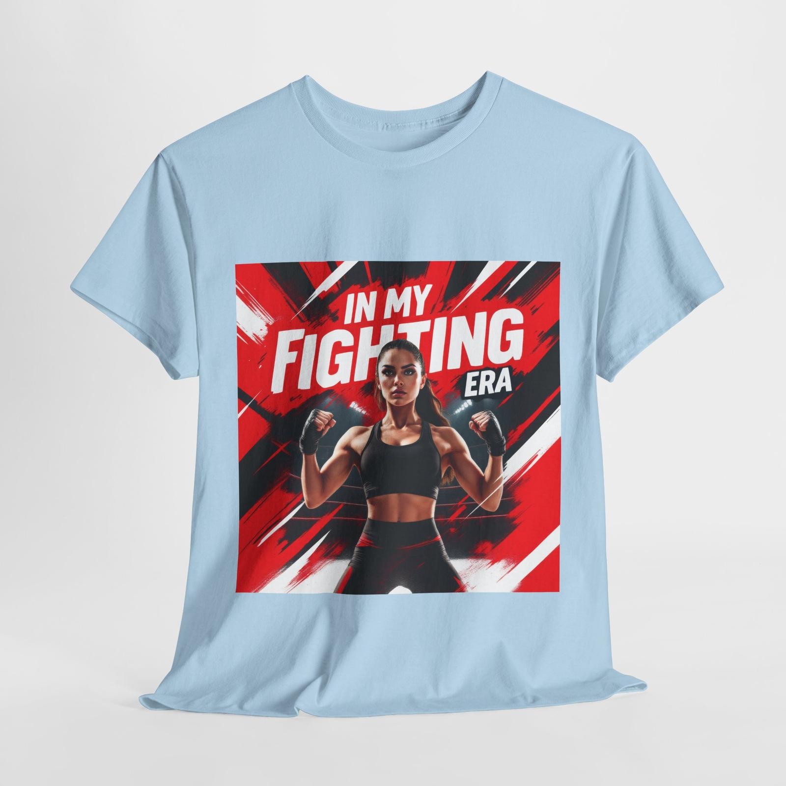 In My Fighting Era T-Shirt Empowering Boxing Gloves Tee Strength Resilience Tee S