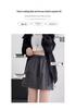 Women's High-Waisted Gray A-Line Quick-Dry Skort - Summer Slim-Fit Petite Wide-Leg Design