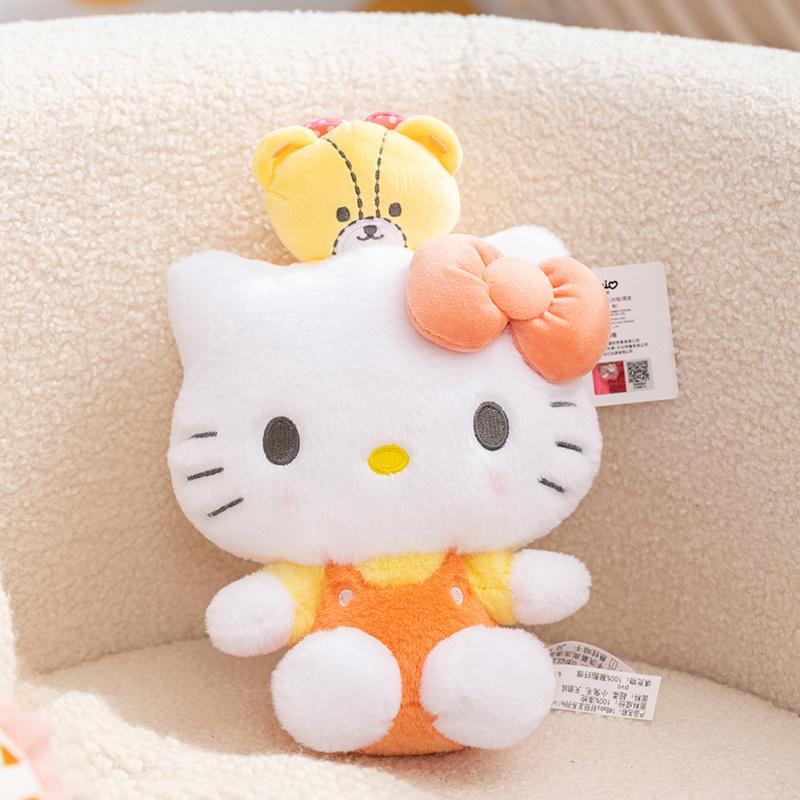 Adorably Sanrio Plush Toy My Sweet Piano Kuromi My Melody Hello Kitty Soft Stuffed Doll for Bed Decoration Birthday Gift for Kid