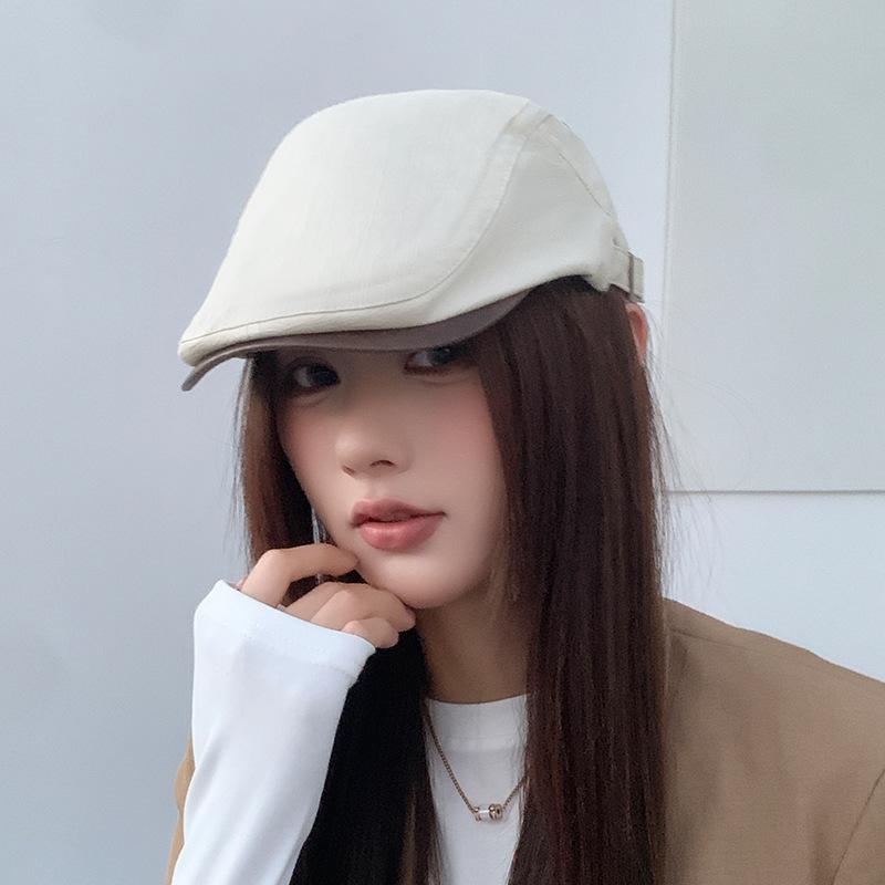 

Ретро берет с защитой от натирания для детей, летний, кепка художника, кепка газетчика, простая универсальная, для маленького лица, передняя шляпа yx head circumference 54-59cm