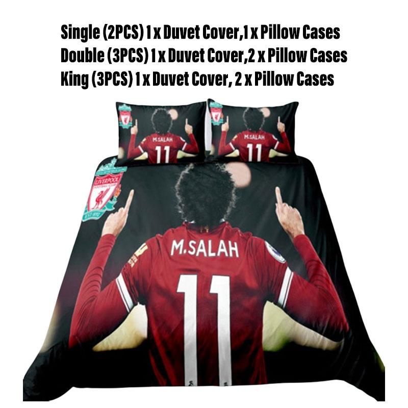Football-themed Bedding Set Includes Duvet Cover And Pillowcase Polyester Material