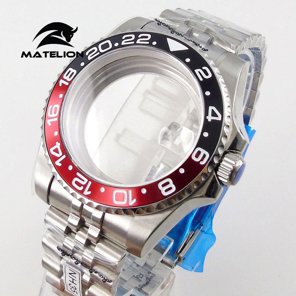 Matelion 200M Diving Case 40mm Fit NH35 NH36 NH34 GMT ETA 2824 PT5000 Watch Case Jubilee Bracelet Sapphire Glass Slide Buckle