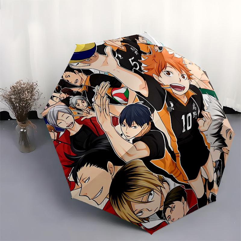 Haikyuu!! Volleyball- Automatic Opening and Closing, 8-rib Structure Portable Umbrella, Suitable for Men and Women In All Seasons - Perfect