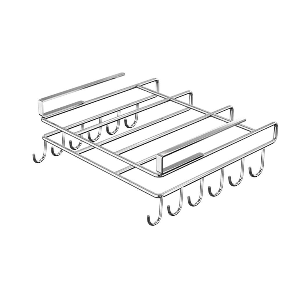 Stainless Steel Under Cabinet Hanging Organiser For Kitchen Pot Lid Rustproof Cutting Board Holder with Hook