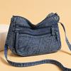 Middle-Aged Mother's Bag Denim Bag Women's Multi-Compartment Shoulder Bag