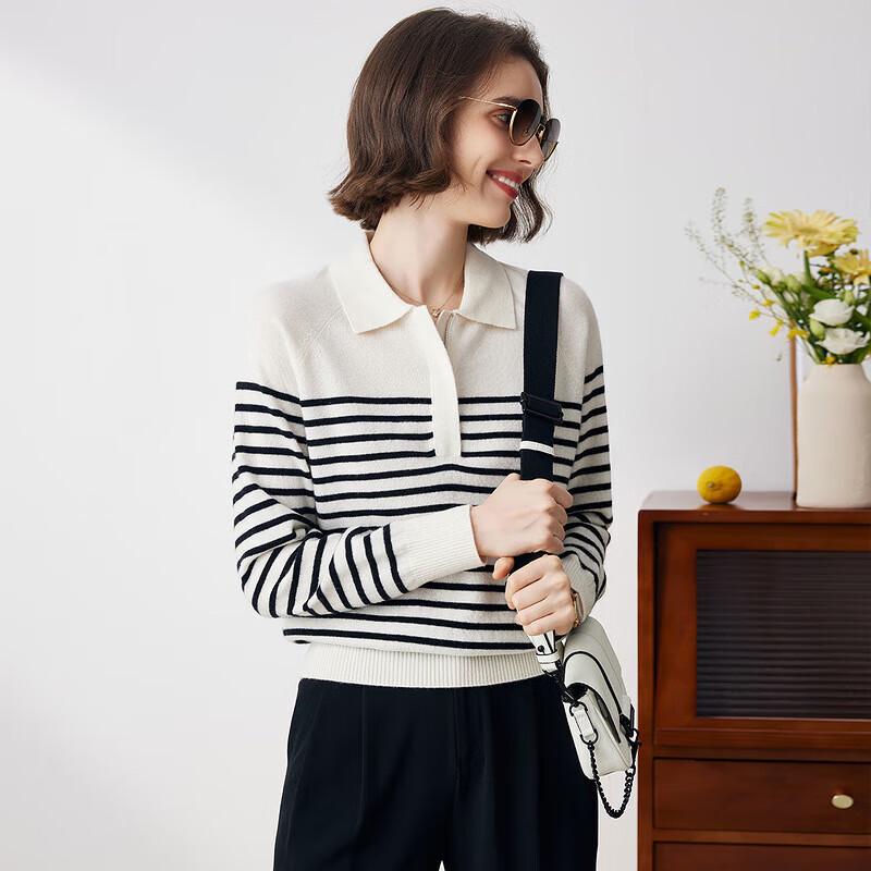 Kemon Boka Women's Striped Cashmere Sweater