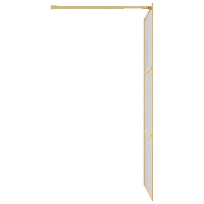 Paroi de douche avec verre ESG transparent doré 100x195 cm