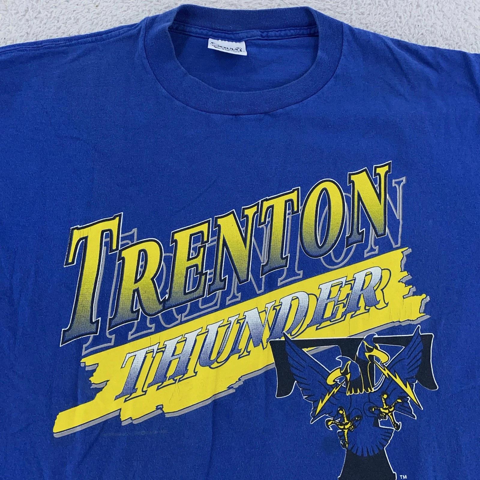 

Vintage Trenton Thunder Shirt Mens Large MILB Baseball New Jersey 90s Made USA S