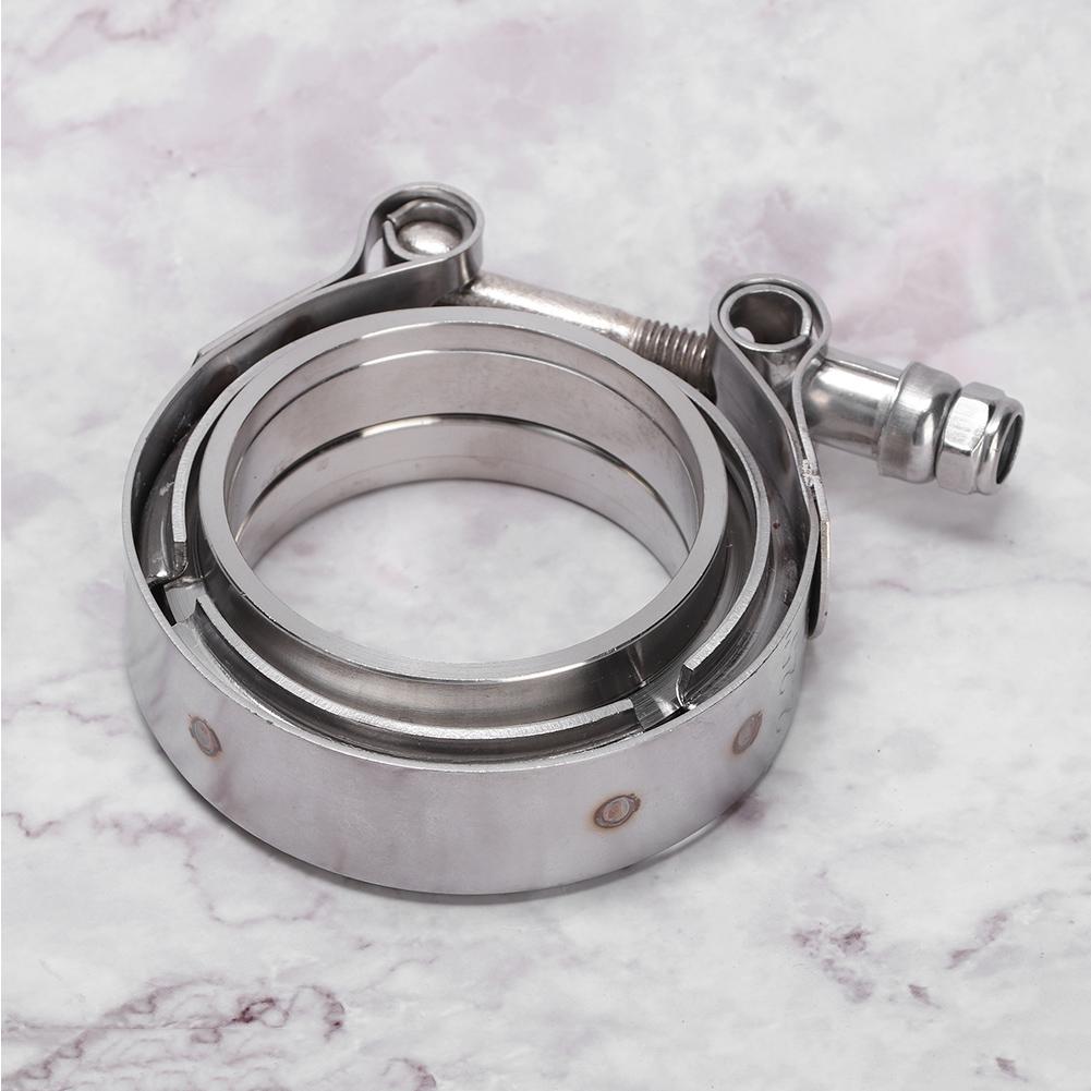 2.25in V Band Stainless Steel Clamp with 2 Flange for Turbo Exhaust Downpipe