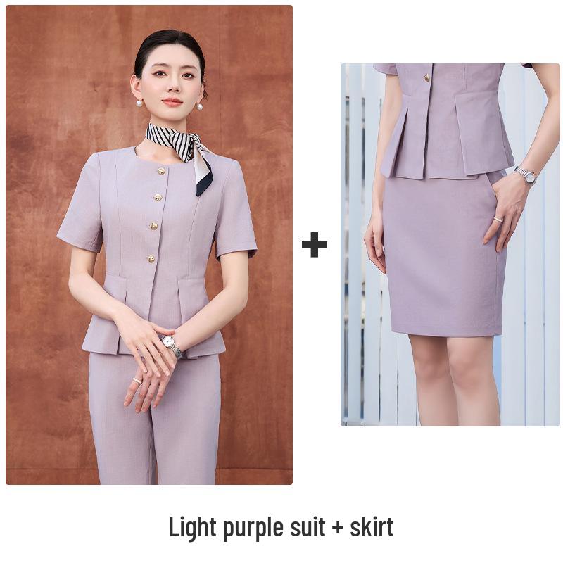 Women's Chic Summer Short-Sleeve Business Two-Piece Set