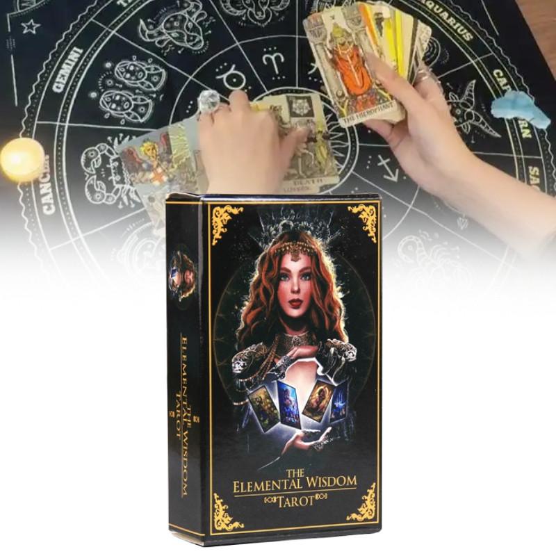 Elemental The Wisdom Tarot Board Game Cards Party Play Props Durable Fun Gift