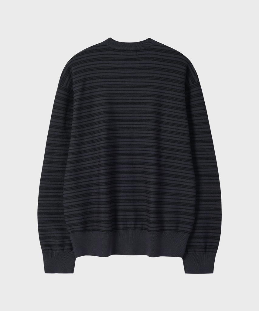 Leire Everyday Round Knit Cardigan [Charcoal St]