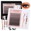 Single Cluster C Curved Multi-Hair False Eyelash Set 8-16Mmdiy Segmented Grafting Thick Eyelashes