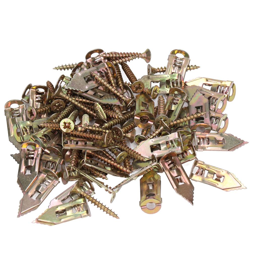40Pack Self Drilling Anchors Screws Set Drywall Metal Anchors Knock Type for House Decoration Picture Frame