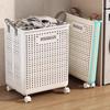 Foldable Laundry Basket Large Size With Wheels Dirty Clothes Storage Organizer Large Laundry Bag For Home Bathroom Bedroom