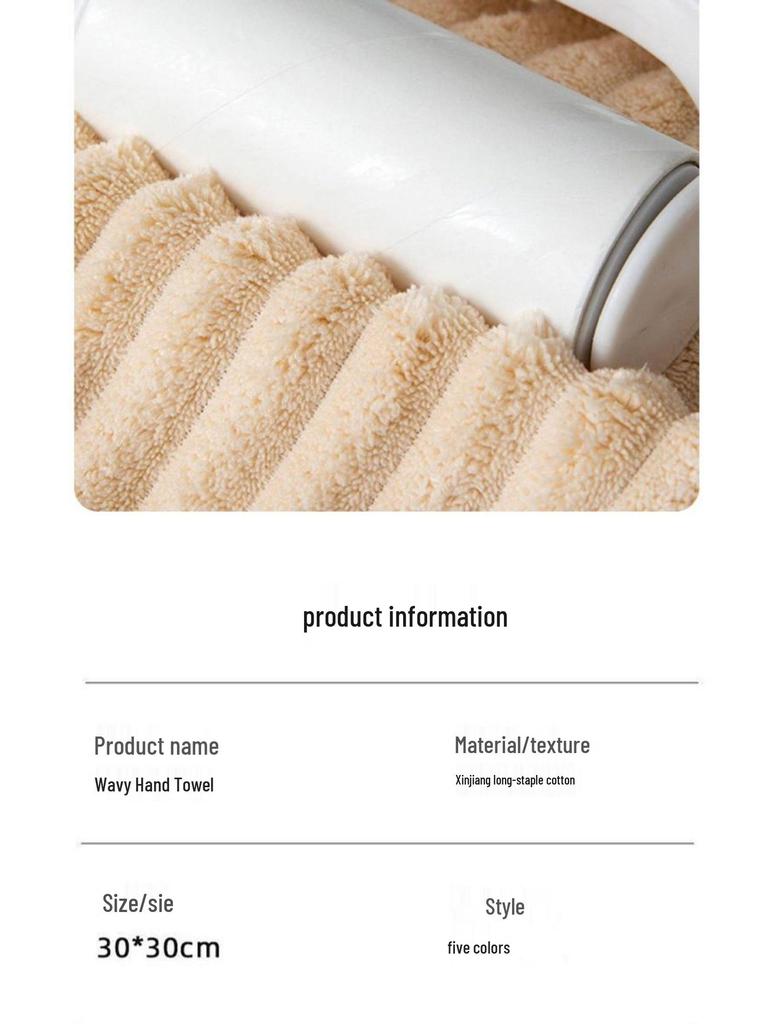 Soft Absorbent Hand Towel - Cute, Hangable Square Towel for Men, Women, and Children; Ideal for Kitchen & Bathroom