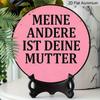 2D Flat German Retro Aluminum Wall Decorations in Various Sizes. A Humorous "My Other Half Is Your Mom" Slogan Makes for A Funny Gift for Friends
