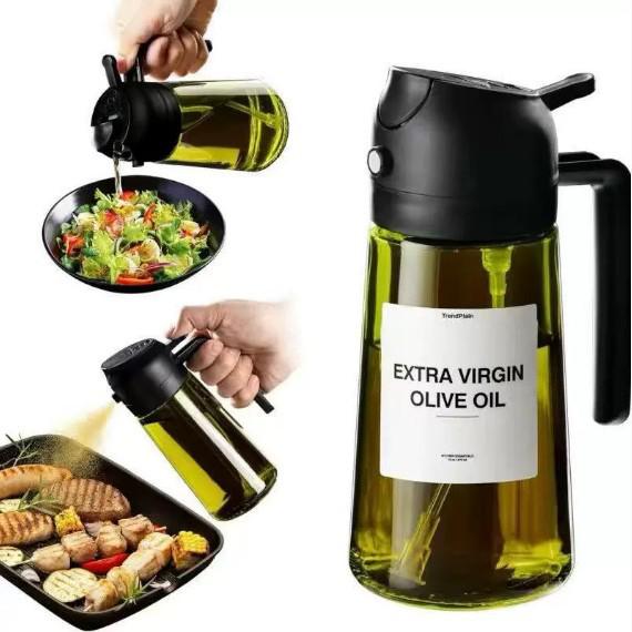 Leak-Proof Large Oil Spray Bottle for Air Fryers - Non-Drip, Light-Proof Design