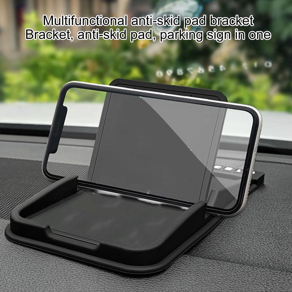 Anti Slip Mat Car Phone Holder Multi-functional Mobile Phone Stand With Car Parking Number Plate Car Interior