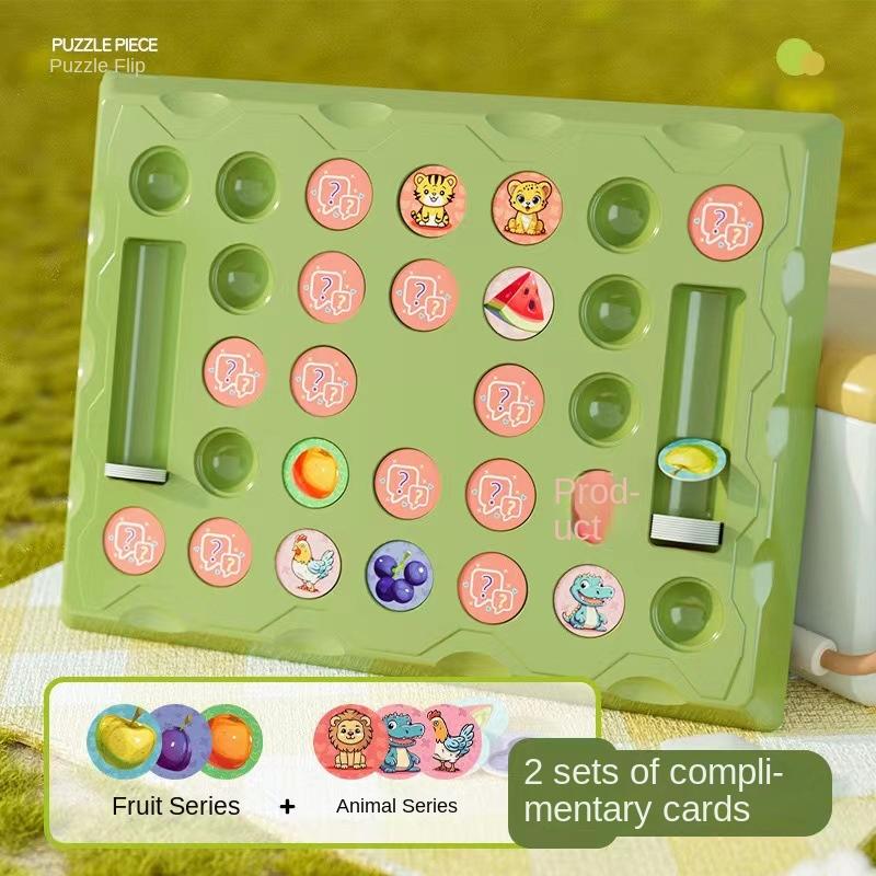 Double player Animal Flip Chess Children's Match Clever Calculation Parent child Interactive Puzzle Reasoning Game Board Games