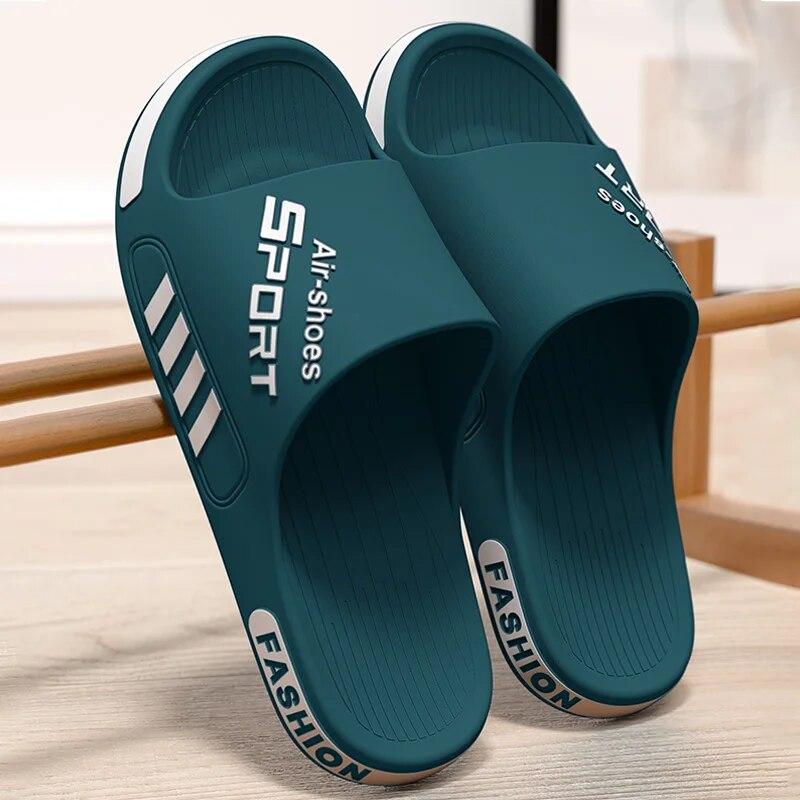 Pánské letní pantofle s tlustou podrážkou, protiskluzové, pro domácnost, do interiéru, do koupelny, na venkovní použití, velké sportovní, pro venkovní nošení LTXDGLT22