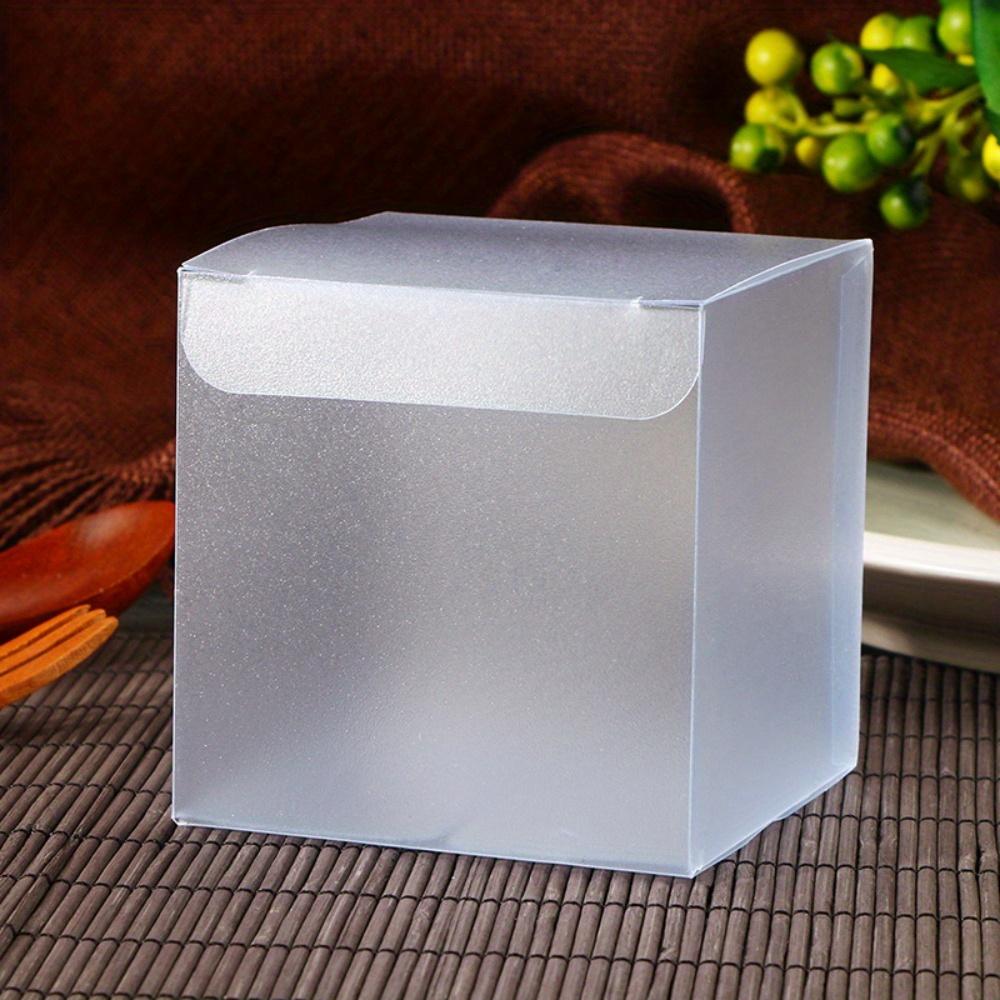 25pcs Plastic Frosted Gift Box Party Favor Boxes Treat Boxes Square Packaging Box Gift Wrap Box