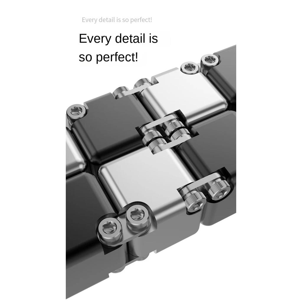 Metal Infinity Cube Stress Relief DIY Magic Cube New Disassembled Assembled Block Fidget Toys for Adults Kids Anti Anxiety