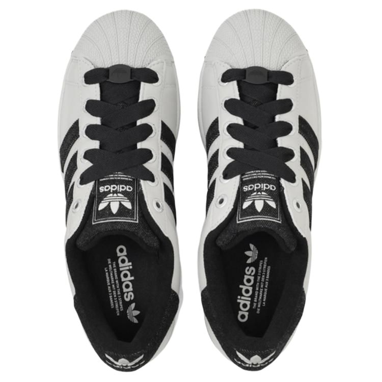 Adidas Originals Superstar 2 Abriebfeste Low-Top Skateboard Schuhe Unisex Grau Schwarz Sneaker JP8760
