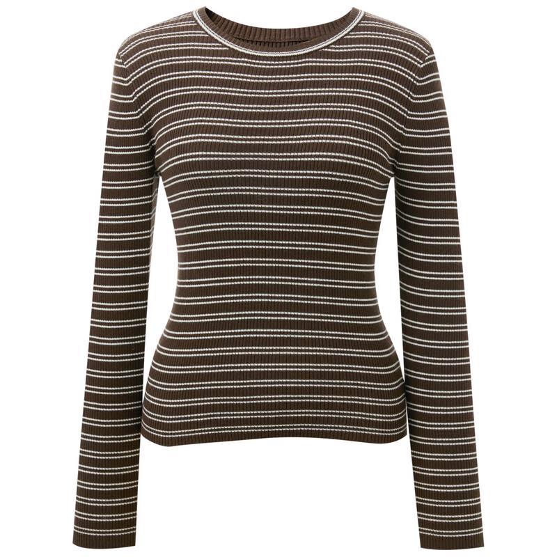 Sancai Winter Striped Slim-Fit Knitted Pullover