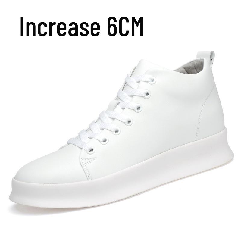 Men's Trendy 10cm Height-Increasing White Casual Shoes - Invisible Lift Sports Board Sneakers