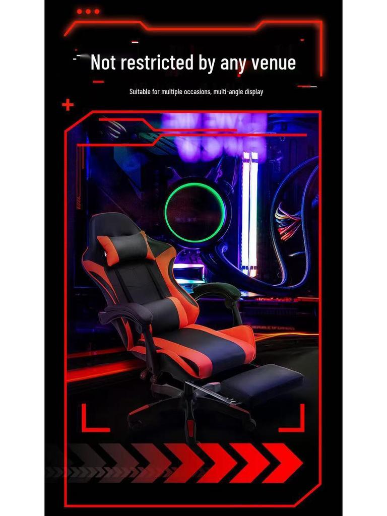 Ergonomiczny fotel gamingowy z regulacją odchylenia i poszerzonym siedziskiem do domu i biura