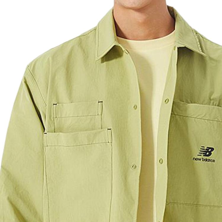 New Balance Jackets Men's Green Lapel Moderate Workwear AMJ23303-RYS
