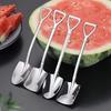 Stainless Steel Dessert Spoon Ice Cream Spoon, Elegant Shovel Shape, Suitable for Ice Cream, Ice Cream, Tiramisu, Etc., Modern Home Kitchen Utensils
