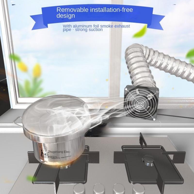 12*12*3.8cm Smoke Absorber ESD Fume Extractor Fan Pipe Duct Exhuast Fan Adjustable Speed Solder Household Pipe Tub Ventilation Fan
