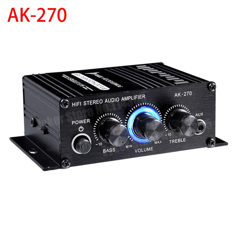 

AK280/AK270/AK170 Аудиоусилители для автомобиля и дома Bass 2.0 Канальный Hi-Fi Звуковой Усилитель Домашний Цифровой 12 В Мини Вч Усилитель Мощности