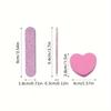 Nail Care Set - Pink Glitter Nail Files, Buffing Crystal Stick, and Heart-Shaped Sponge Blocks - Unscented Tools & Accessories Kit