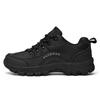 2025 Men's Plus Size Wear-resistant Black Hiking Shoes - Outdoor Thick Sole Travel Shoes