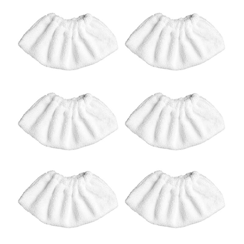 6Pieces High Absorbency Mop Pads Stitched Edges Steam Mop Covers Suitable for Steaming Cleaner Models Reusable Design