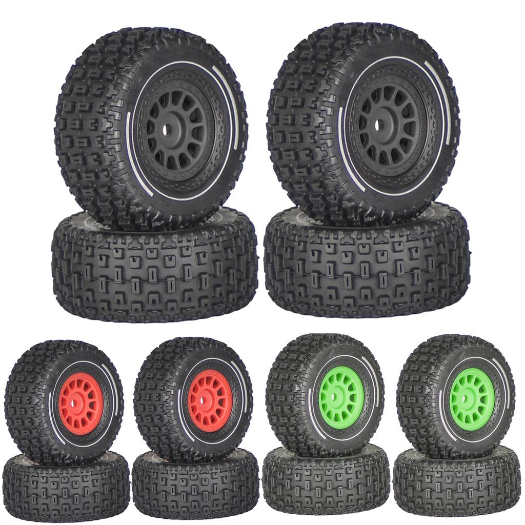 Remote Control Model Rubber Car Supplies Beadlock Wheel Mud Terrain Tires Set Wheel Tires Detachable Fine Car Parts