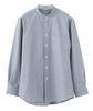 Seven Uniform GH7021-7 Gray Medium Long Sleeve Stand Collar Shirt with Oxford Closure, Restaurant Uniform