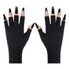 2pair Excellent Elasticity Nail Lamp UV Blocking Gloves  Home DIY Nail Art Protection