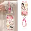 Biye SpongeBob SquarePants Lanyard Applies To Apple 16PRO Mobile Phone Case 15 Cute Cartoon 14 Double Bracket 17 Cute