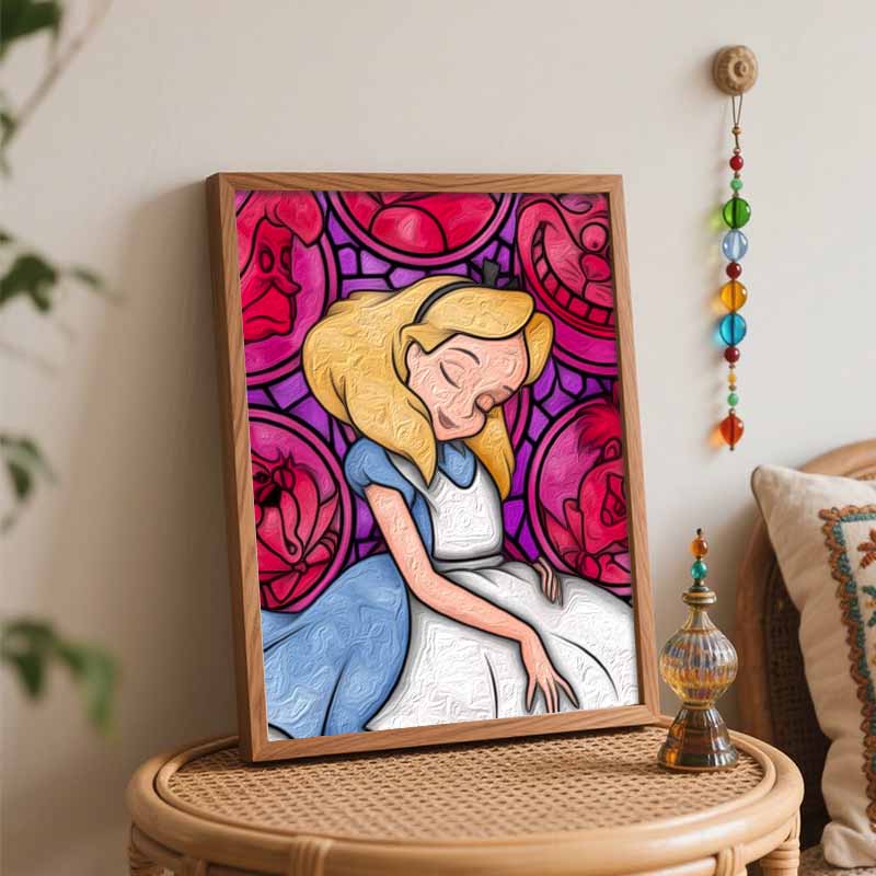 Disney Alice In Wonderland Oil Painting Art Set Handmade Diy Gift Home Decoration