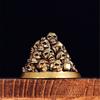 Solid Copper Gothic Skull Figurine Detailed Craftsmanship Halloween Party Centerpiece Decoration Desk Accessory
